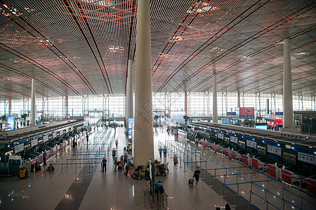 首都新机场新的水平构图交通工具北京首都国际机场大厅背景