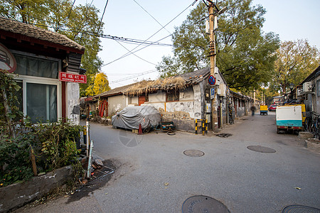 彩色图片建筑建筑外部北京胡同高清图片