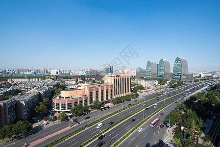 高视角美景建筑外部北京西直门建筑群图片