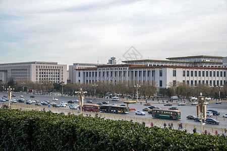 北京历史博物馆旅游胜地宽阔摄影北京广场全景背景