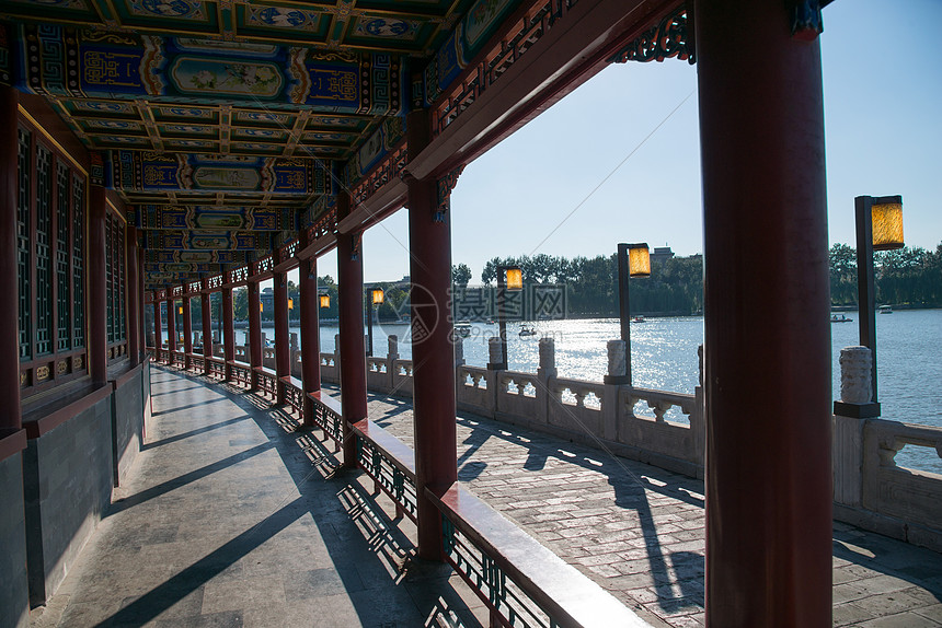国际著名景点柱子船北京北海公园图片