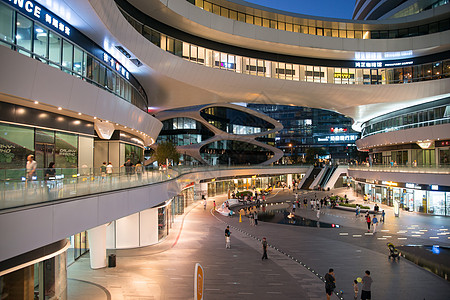 银河海报北京城市建筑和街道背景