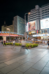 现代发展首都北京商业街夜景图片