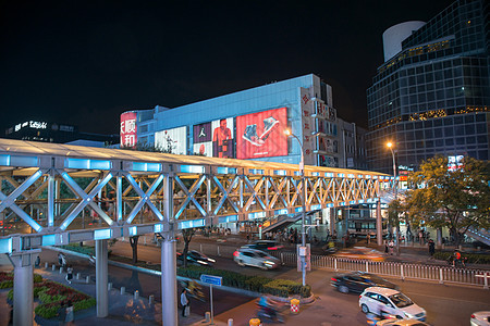 楼群商场西单北京商业街夜景图片