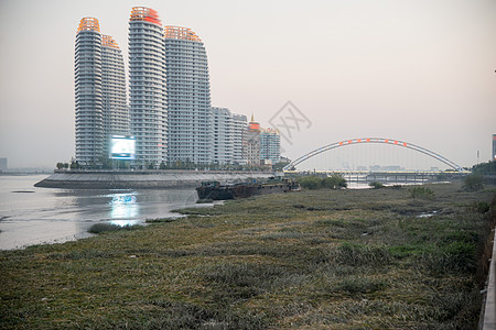 美景江水当地著名景点辽宁省丹东城市风光背景图片