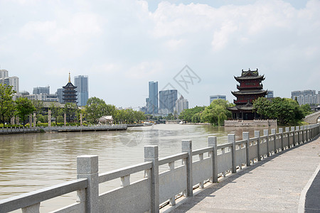 桥护栏江苏无锡景区风景背景