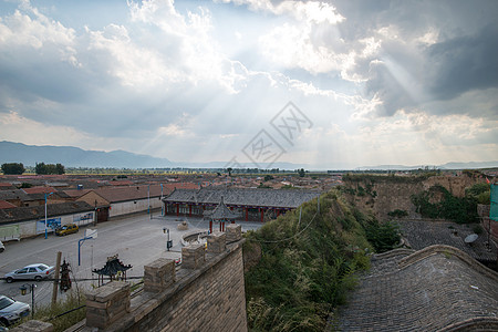 古镇风景房屋无人彩色图片河北省蔚县暖泉古镇背景