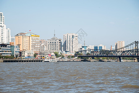 江水市区摄影辽宁省丹东风光背景图片