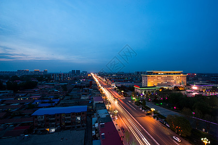 中国城市美景水平构图雄安新区树河北省雄县风光背景