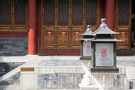 庭院水平构图东亚北京恭王府图片