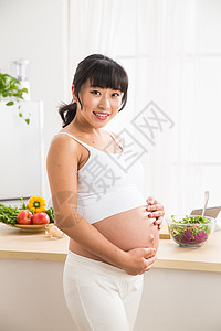 孕妇饮食摄影温馨怀孕幸福的孕妇背景