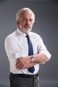 公司企业商务人士面部表情权威商务老年男人图片