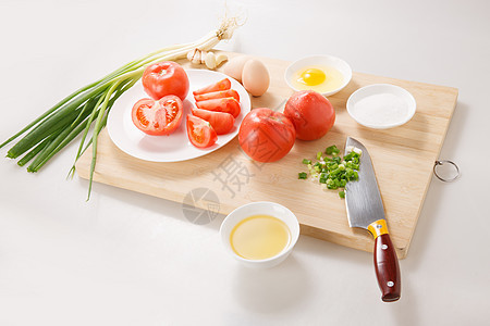 炒西红柿鸡蛋的食材图片
