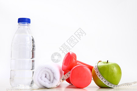 纯净水瓶健康生活方式健康瘦身静物背景