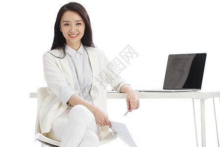 商务人士女办公室职员青年人东亚年轻商务女背景