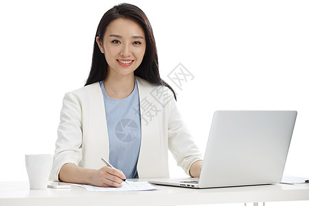 办公室女性时尚笔记本电脑摄影年轻商务女背景
