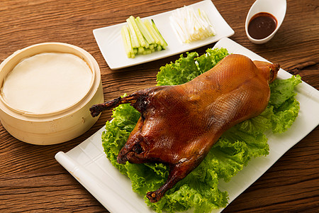 鸭肉影棚拍摄水平构图文化北京烤鸭背景