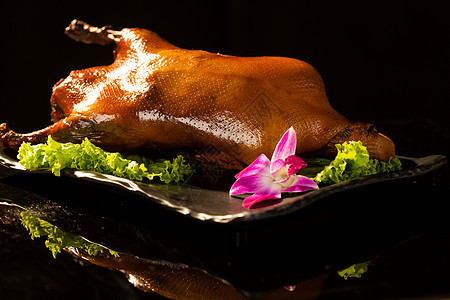 鸭子肉配菜食物状态北京烤鸭图片