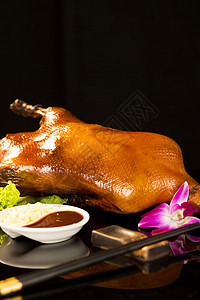 餐饮文化静物垂直构图北京烤鸭高清图片