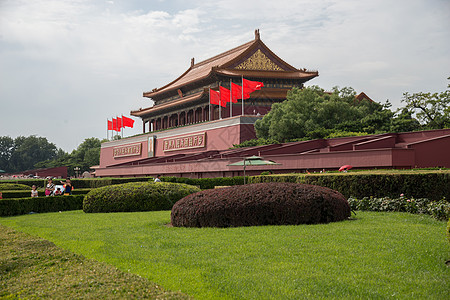 城市草坪国际著名景点远古的亭台楼阁北京背景