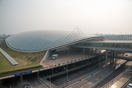 天空旅行都市风景北京机场T3航站楼图片