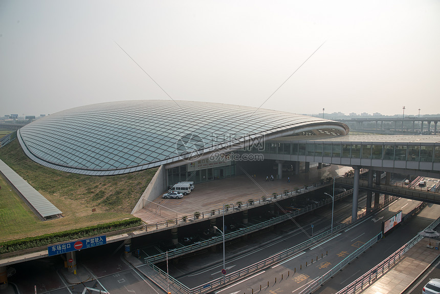 天空旅行都市风景北京机场T3航站楼图片