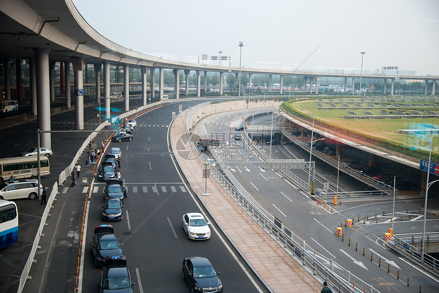 天空彩色图片都市风光北京机场图片