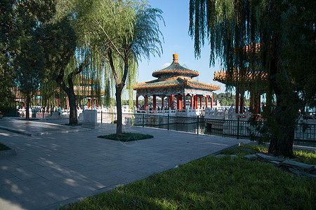 户外亭台楼阁北京北海公园图片