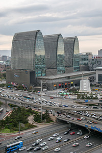 高层建筑车流天空北京城市建筑图片