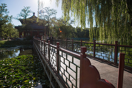 周口店北京人遗址水水平构图湖北京圆明园公园背景