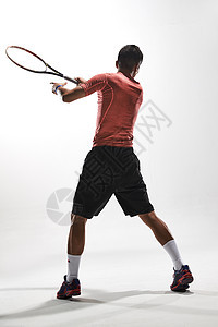 休闲活动运动员打网球图片