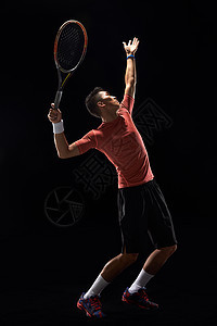 休闲活动健美身材自信运动员打网球图片