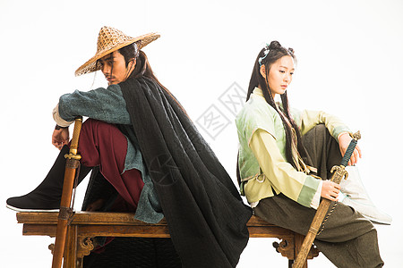 仅成年人亚洲发饰古装情侣图片素材