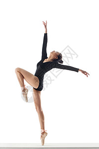 芭蕾舞蹈姿势用心练习舞蹈的女生背景