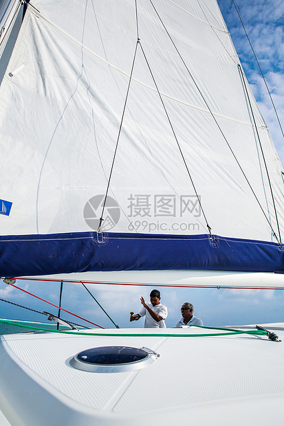 缆绳海景摄影航海图片