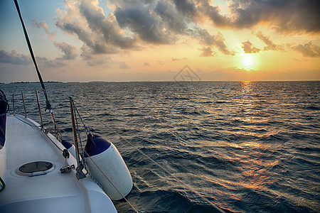 户外钓鱼帆船自然美绳子航海背景