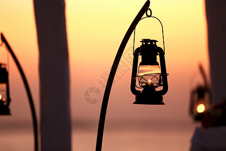 天空灯光宁静马尔代夫海景图片