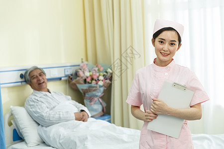 女护士彩色图片专业人员护士和患者在病房里图片