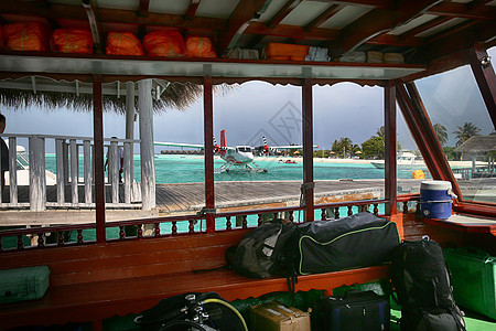 无人度假胜地水上滑艇马尔代夫海景图片