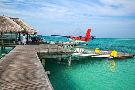宁静技术水上飞机马尔代夫海景图片