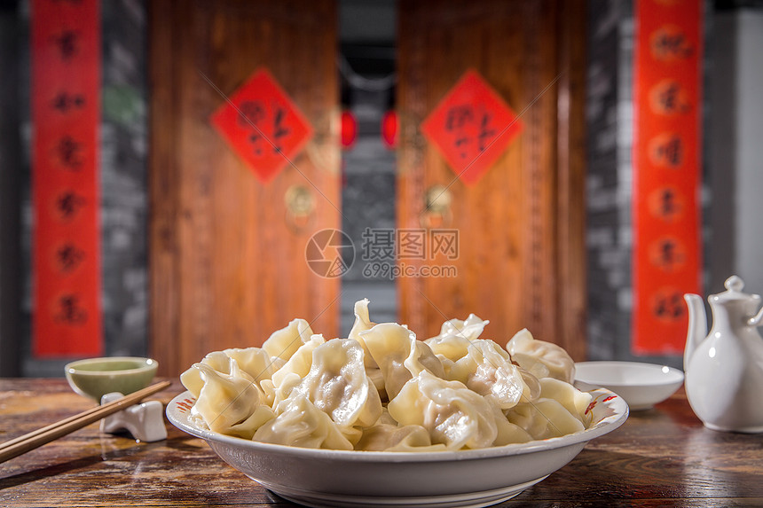 生食彩色图片新年春节吃饺子图片