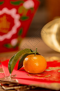 橘子和红包图片