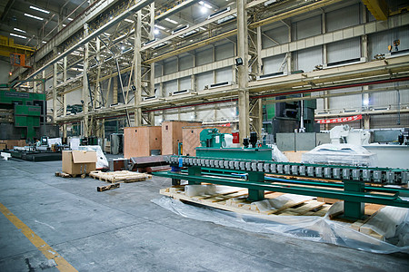 安全生产月展板机床厂动力设备工厂车间背景