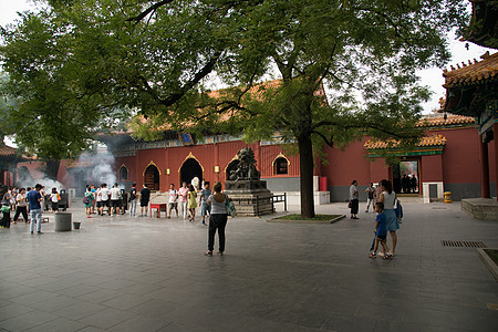 中国首都摄影旅游喇嘛教北京雍和宫背景