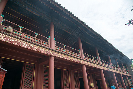 水平构图人造建筑旅游北京雍和宫高清图片
