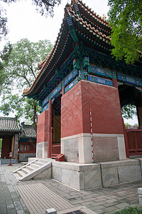 北京建筑水平构图首都远古的北京雍和宫背景