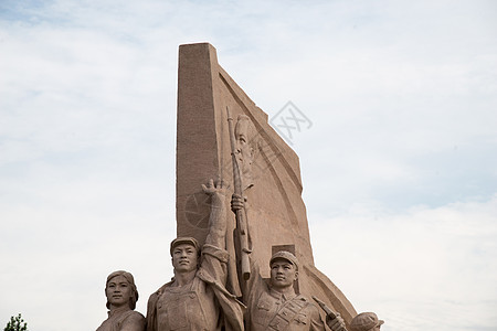 军人雕塑彩色图片文化无人北京广场的雕像背景