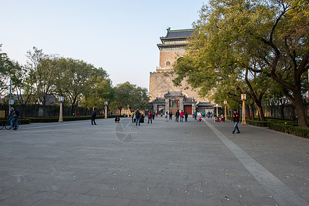 旅游目的地建筑结构水平构图北京钟鼓楼图片