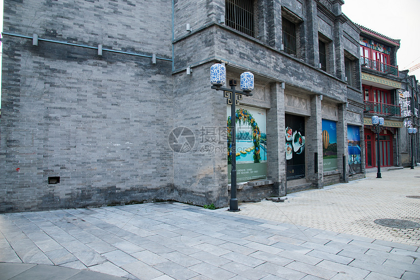 古典风格名胜古迹无人北京前门大街图片