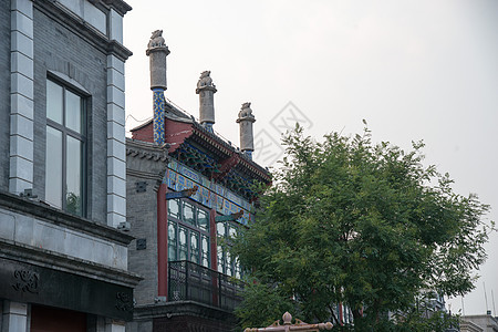 白昼彩色图片远古的北京前门大街图片